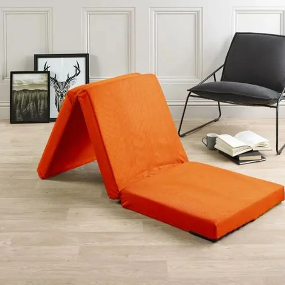 BOXED DULL 65CM X 190CM FOAM MATTRESS - ORANGE (1 BOX)