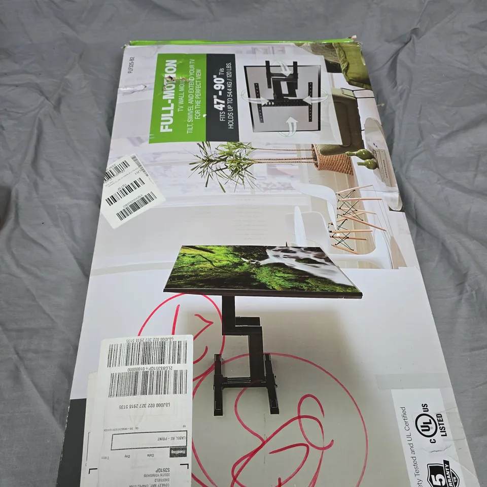 BOXED SANUS FLF325-B2 FULL MOTION 47-90" TV BRACKET - COLLECTION ONLY  RRP £129.99