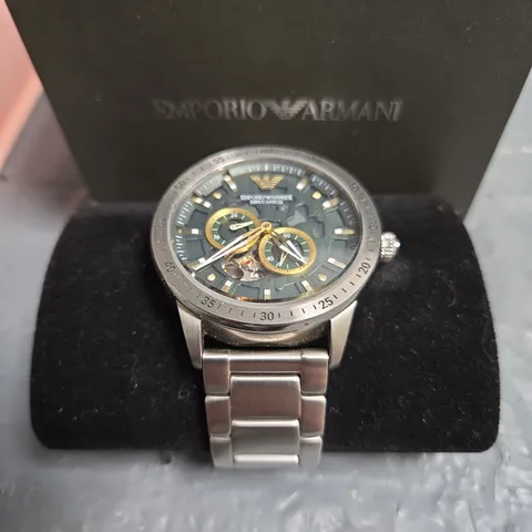 EMPORIO ARMANI MECCANICO SKELETON WATCH – STAINLESS STEEL BRACELET