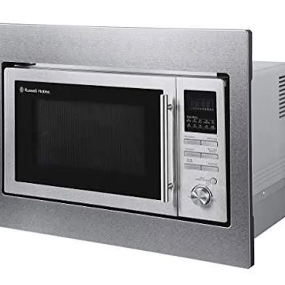 BOXED RUSSELL HOBBS RHBM2503 BUILT IN STAINLESS STEEL DIGITAL COMBINATION MICROWAVE (1 BOX)