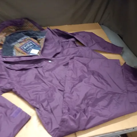 JACK MURPHY LADIES MALVERN BUSH COAT IN BLACKBERRY - UK 14