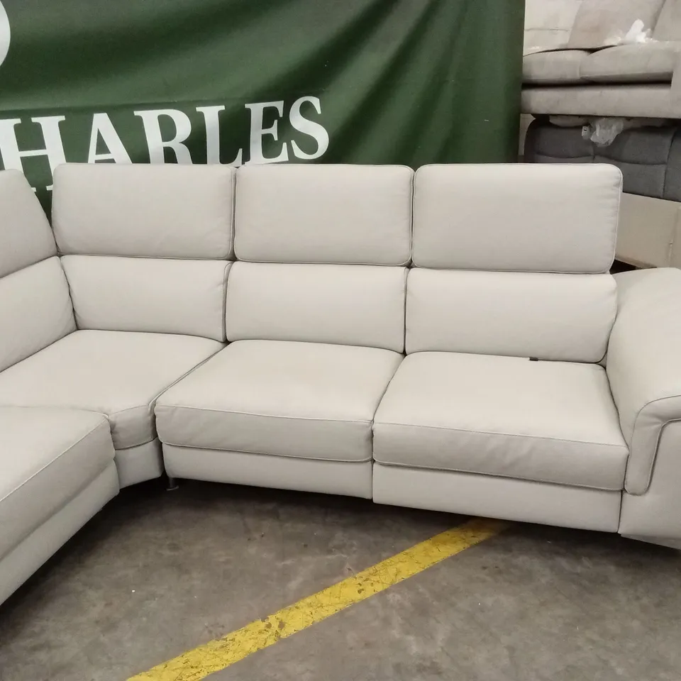 QUALITY DESIGNER ITALIAN MADE FLAVIO ELECTRIC RECLINER LEATHER CORNER SOFA