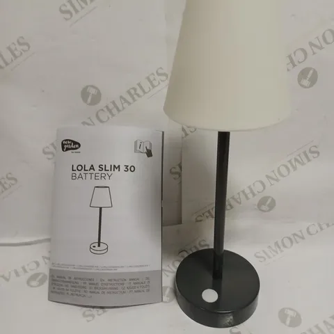 NEWGARDEN LOL SLIM 30 PORTABLE LED OUTDOOR TABLE LAMP - ANTHRACITE