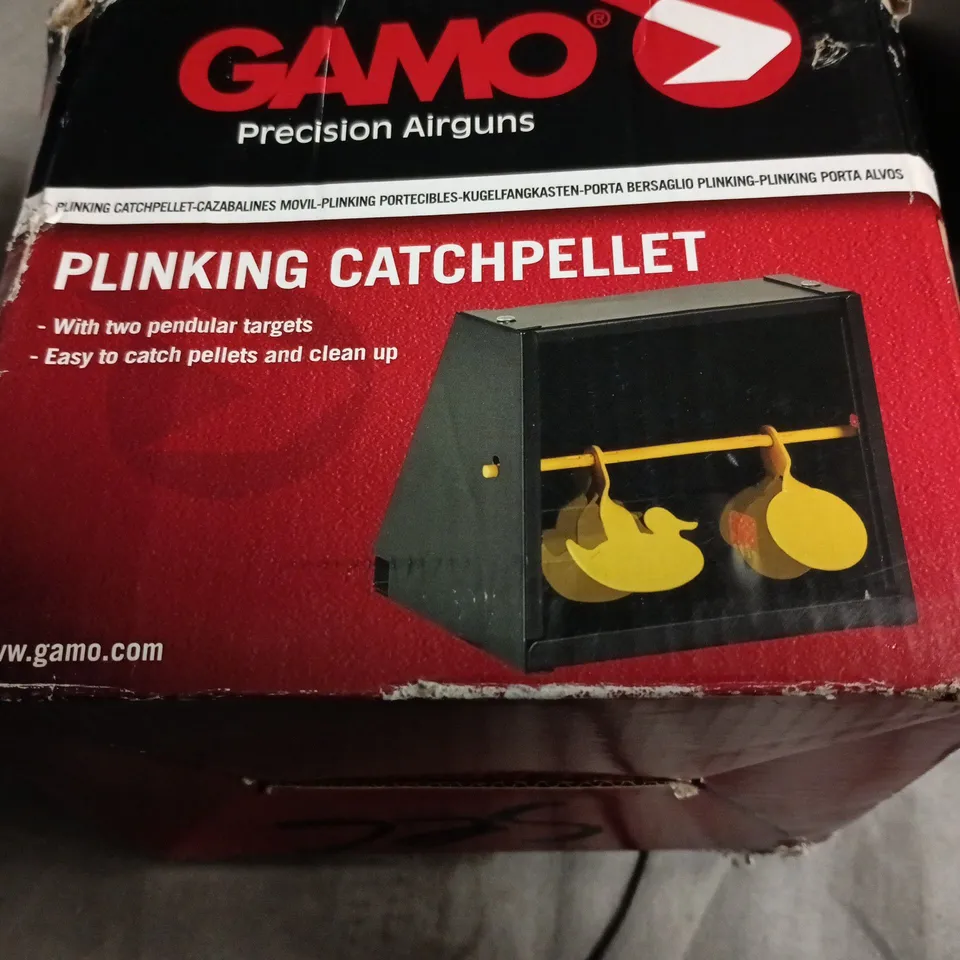 GAMO PLINKING CATCHPELLET PELLET TRAP WITH TWO PENDULAR TARGETS