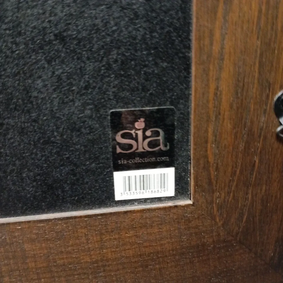 SIA COLLECTION WALL MIRROR – DARK WOOD FRAME WITH CARVED SCROLL BORDER