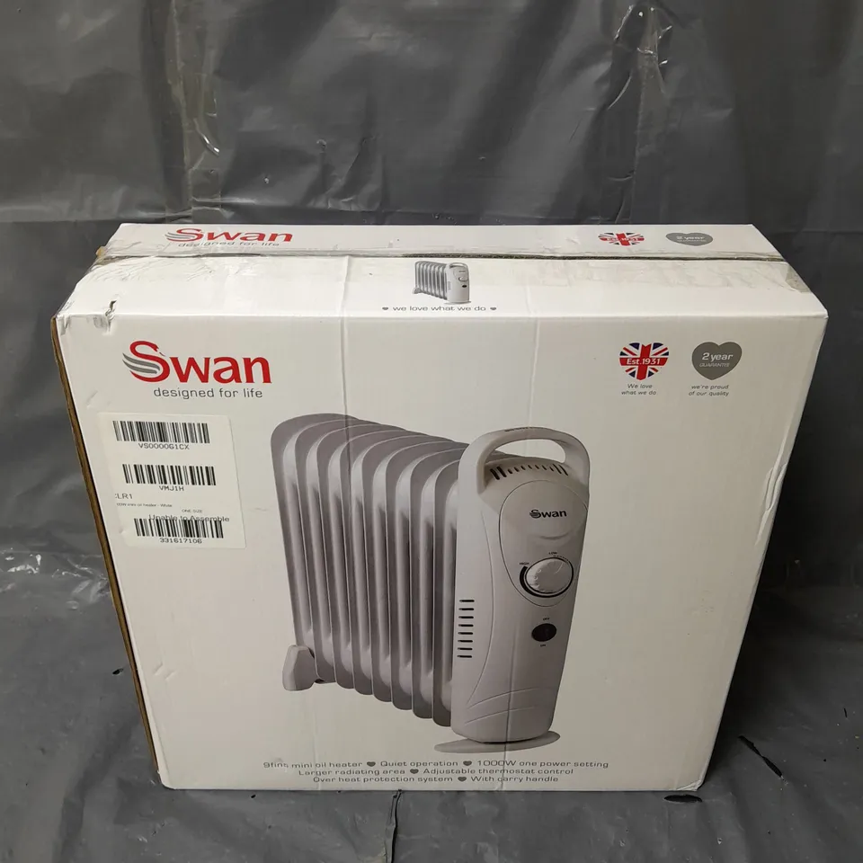 BOXED SWAN 1000W MINI OIL HEATER - COLLECTION ONLY