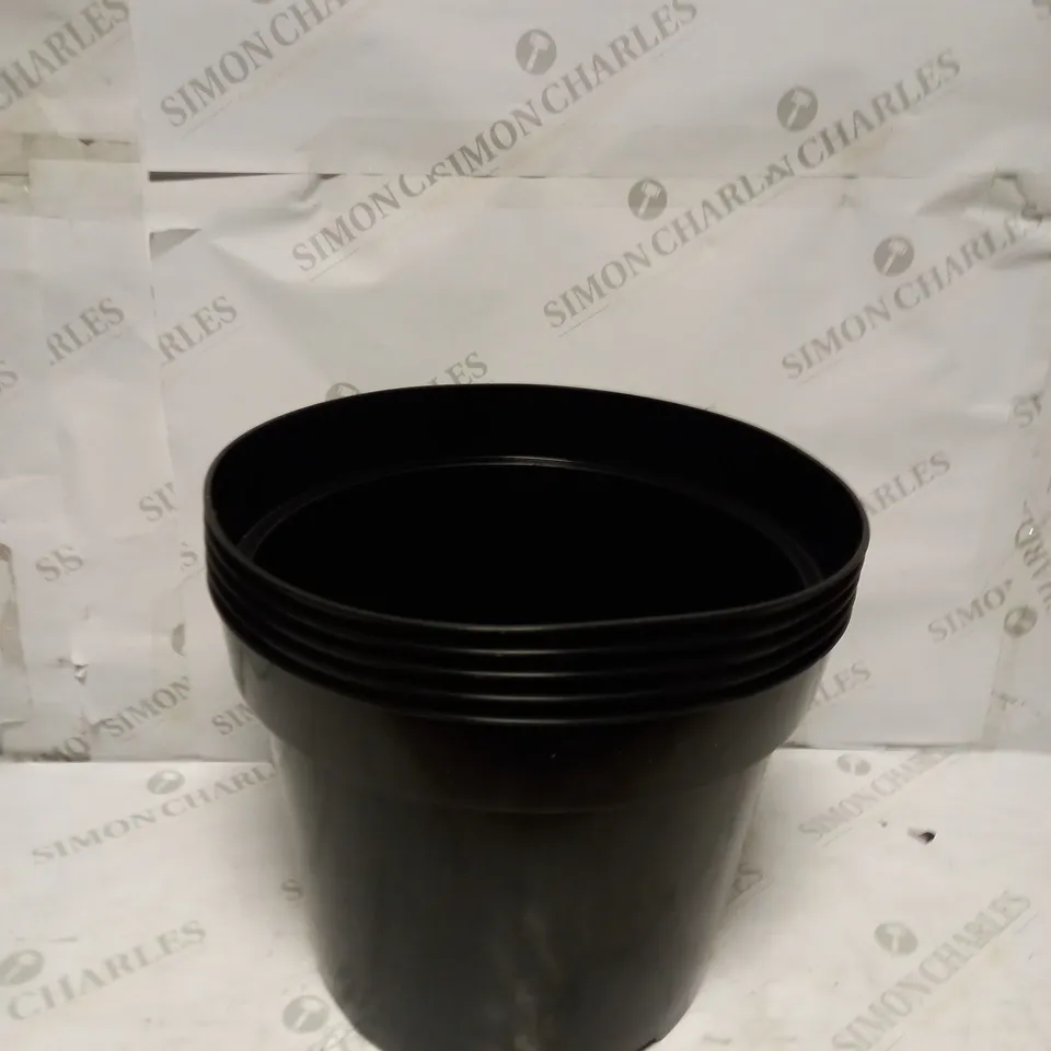 SET OF 5 X HEAVY DUTY BLACK WATER BUCKETS 