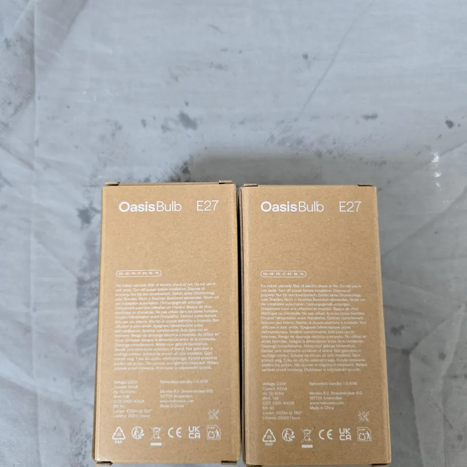 OASISBULB LED BULBS – E27, PACK OF 2