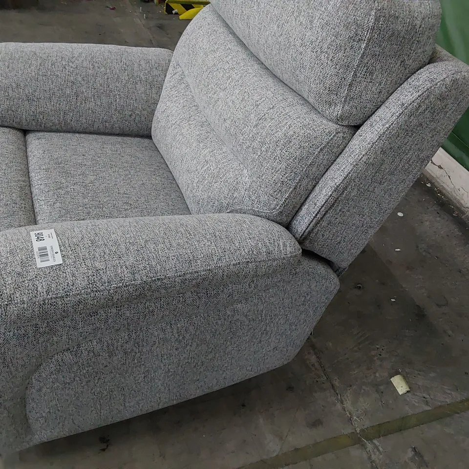DESIGNER POWER RECLINING EASY CHAIR GREY FABRIC 