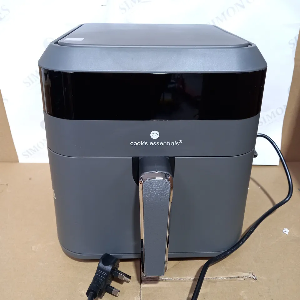 BOXED COOK'S ESSENTIALS 5.8L AIR FRYER IN SLATE GREY