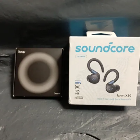 APPROXIMATELY 10 ASSORTED HOUSEHOLD ITEMS TO INCLUDE SOUNDCORE EARPHONES, ETC  COLLECTION ONLY
