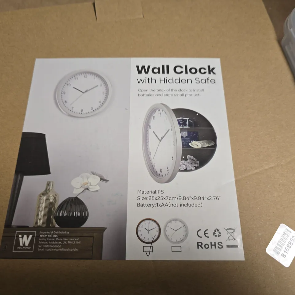 ASSORTED HOME & LIVING BUNDLE: BEDDING SET, WALL CLOCK WITH HIDDEN SAFE, STORAGE BOX, INFLATABLE POUF & BLUE FLATS (NEW)