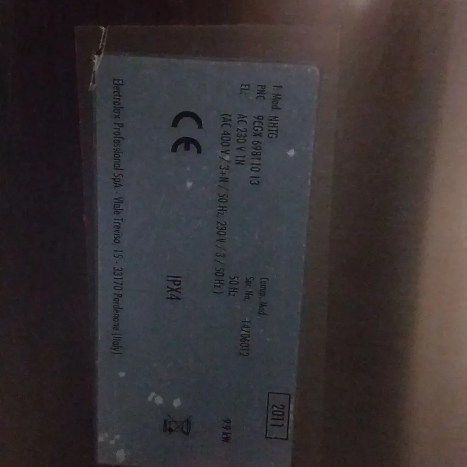 ELECTROLUX NHTG HOOD TYPE DISHWASHER