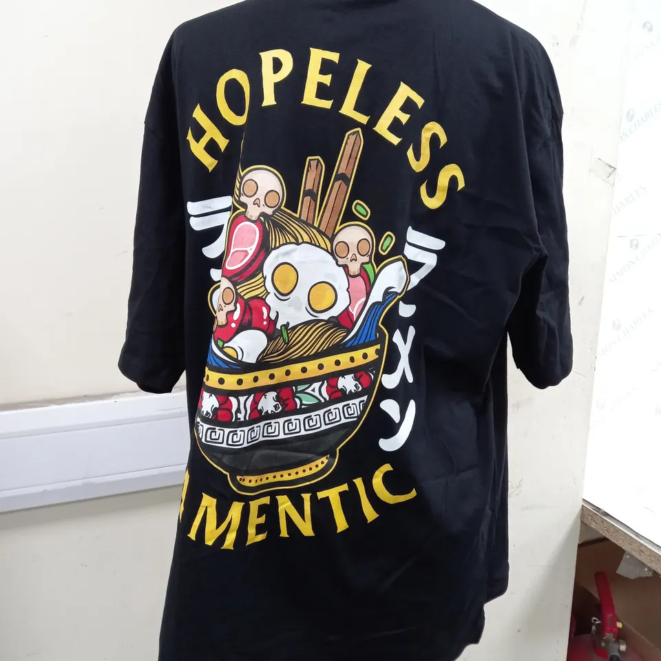 BROKEN SOCIETY HOPELESS RAMENTIC TEE IN BLACK - 3XL
