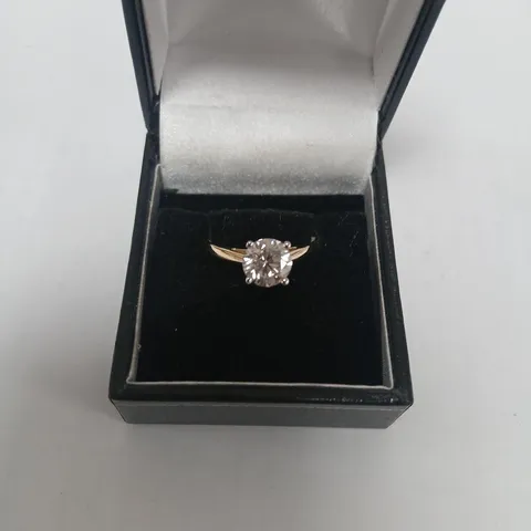 9CT GOLD SOLITAIRE RING SET WITH A LAB GROWN DIAMOND WEIGHING +1.60CT