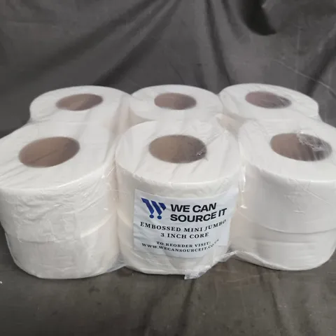  JUMBO TOILET PAPER ROLLS – X12