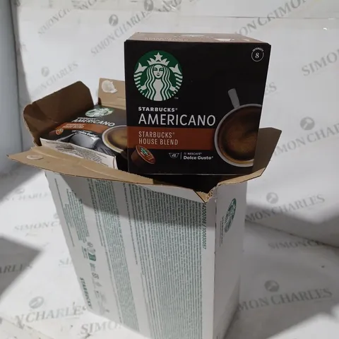BOX OF 6 PACKS OF 12 STARBUCKS AMERICANO HOUSE BLEND PODS