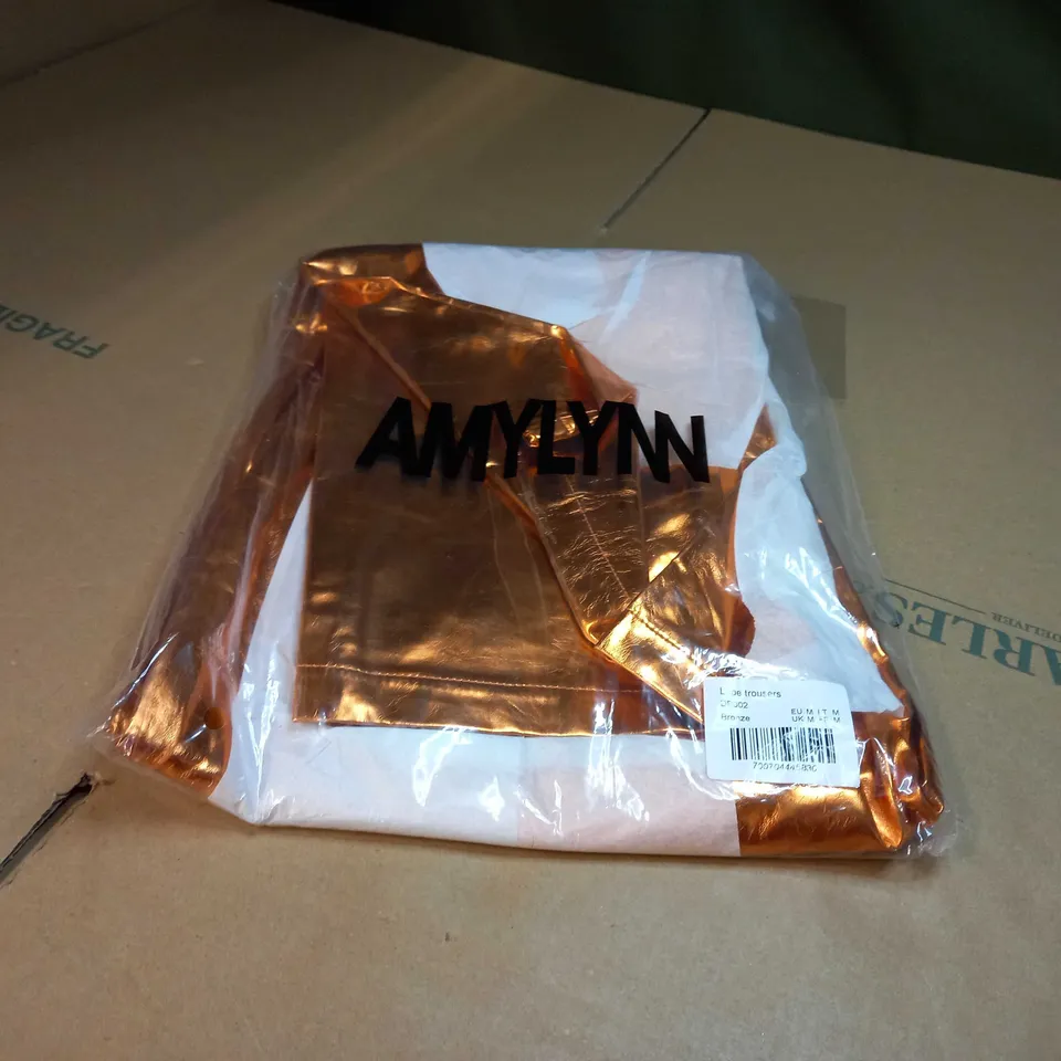 PACKAGED AMYLYM BRONZE METALIC LUPE TROUSERS - MEDIUM