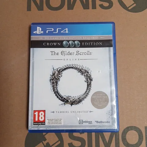 THE ELDER SCROLLS ONLINE: CROWN EDITION FOR PS4 