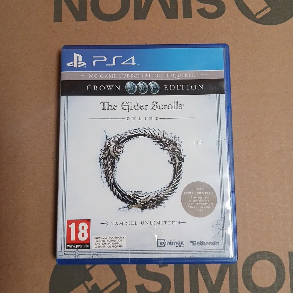 THE ELDER SCROLLS ONLINE: CROWN EDITION FOR PS4 