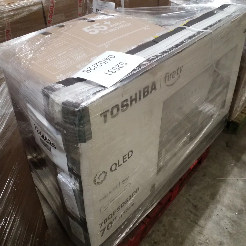 PALLET CONTAINING 7 DAMAGED TVS