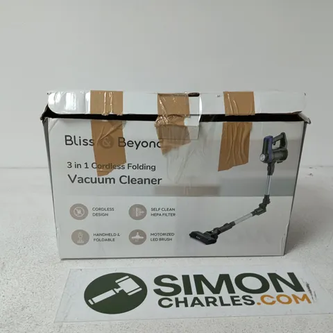 BLISS AND BEYOND 3 IN 1 CORDLESS FOLDING VACUUM CLEANER
