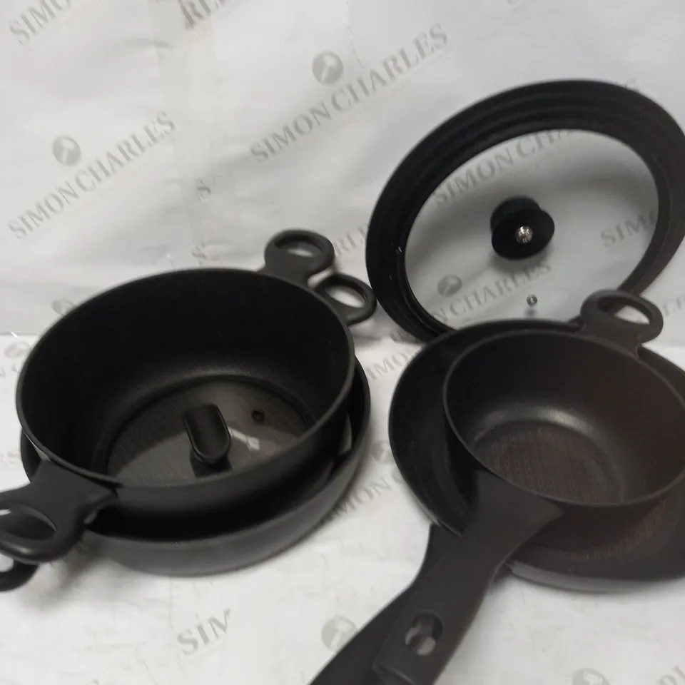PRESTIGE NON STICK ALUMINIUM 4 PIECE NESTING COOKWARE SET
