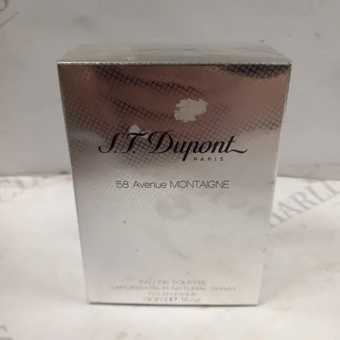 BOXED S.T. DUPONT 58 AVENUE MONTAIGNE EAU DE TOILETTE 30ML