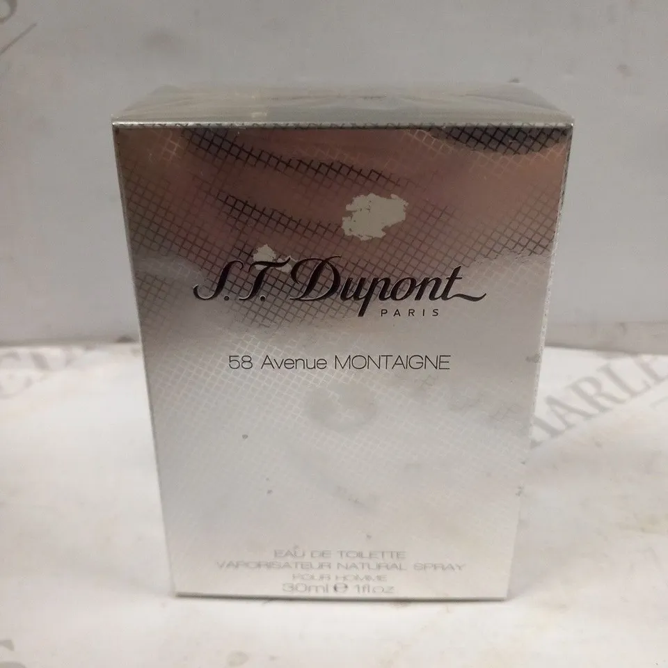 BOXED S.T. DUPONT 58 AVENUE MONTAIGNE EAU DE TOILETTE 30ML