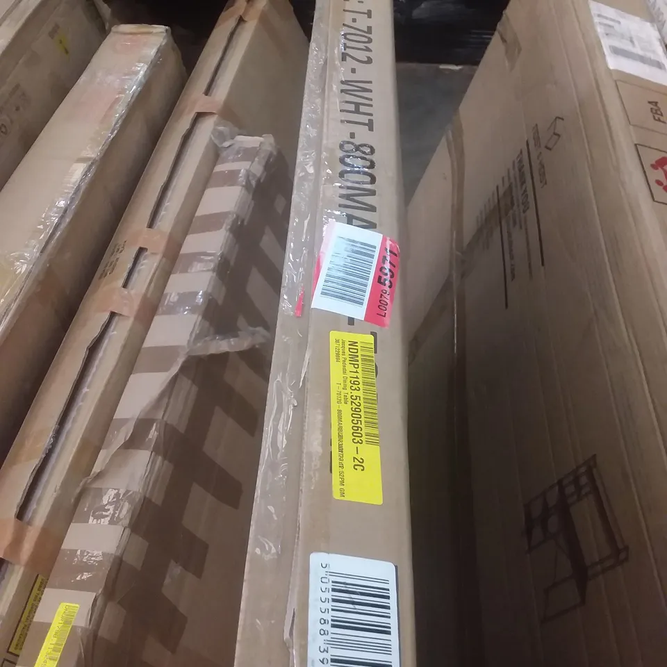 BOXED PEDESTAL DINING TABLE TOP - WHITE