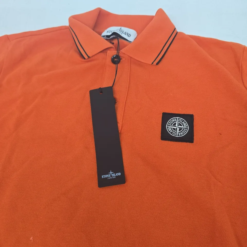 KIDS STONE ISLAND LONG SLEEVE POLO - SIZE UNSPECIFIED