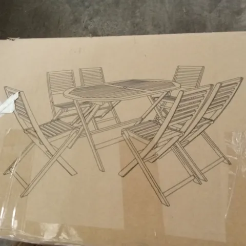 BOXED VIENNA SET OF 3 WOODEN OUTDOOR DINING CHAIRS // TABLE NOT INCLUDED