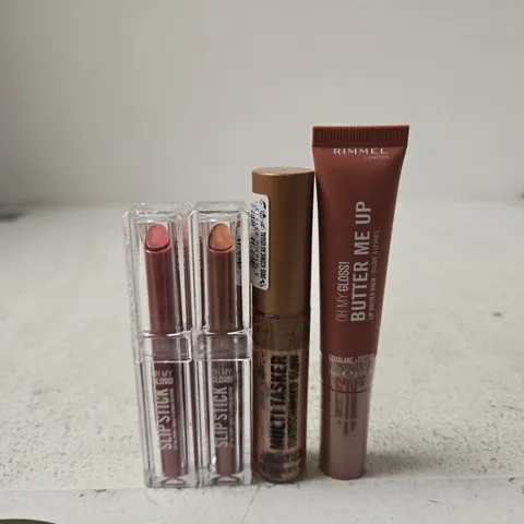 RIMMEL LONDON BUTTER UP LIP BALM WITH LIPSTICKS & LIP GLOSS – MAKE-UP SET