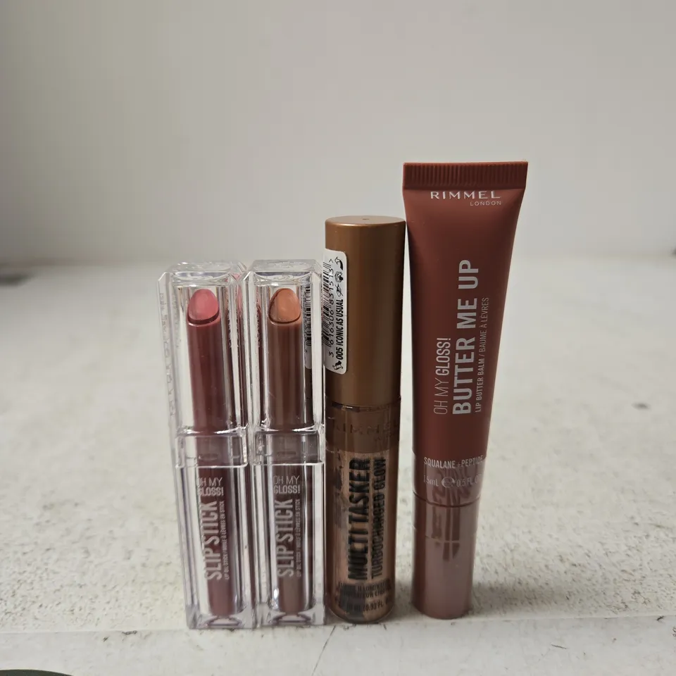 RIMMEL LONDON BUTTER UP LIP BALM WITH LIPSTICKS & LIP GLOSS – MAKE-UP SET