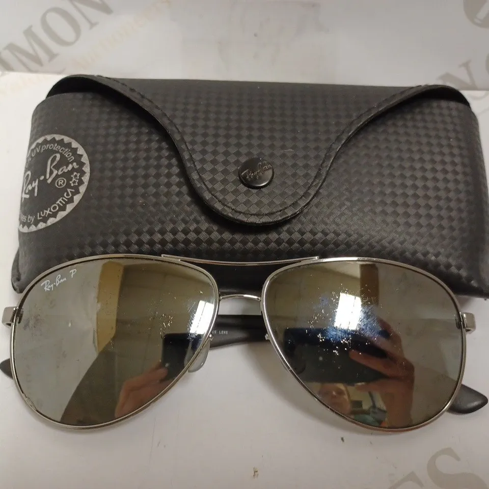 RAYBAN MIRRORED AVIATOR SUNGLASSES
