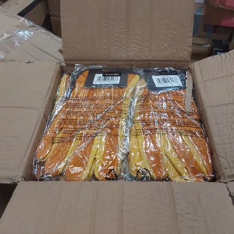 BOX OF APPROXIMATELY 50x KEPLIN FULL LEATHER GARDENING GLOVES 
