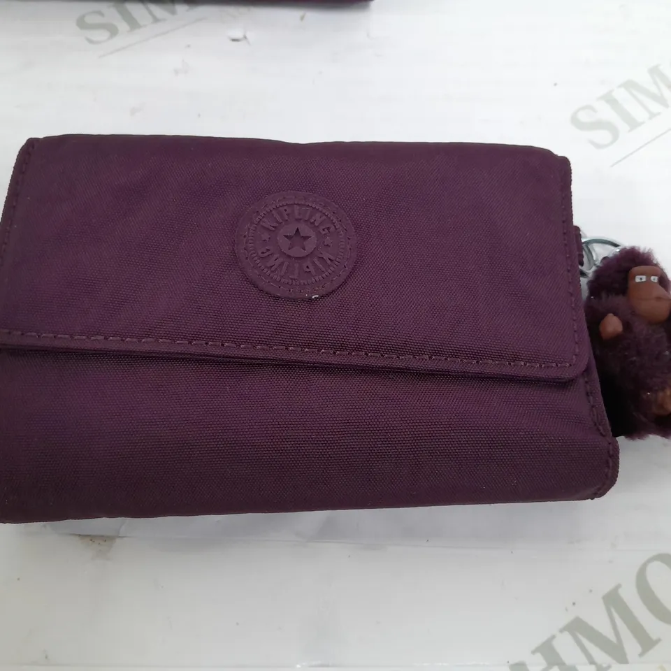 KIPLING DARK BURGANDY PURSE 