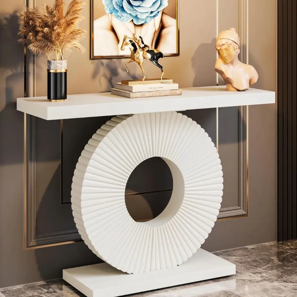 BOXED 100CM CONSOLE TABLE SLIM HALLWAY TABLE 