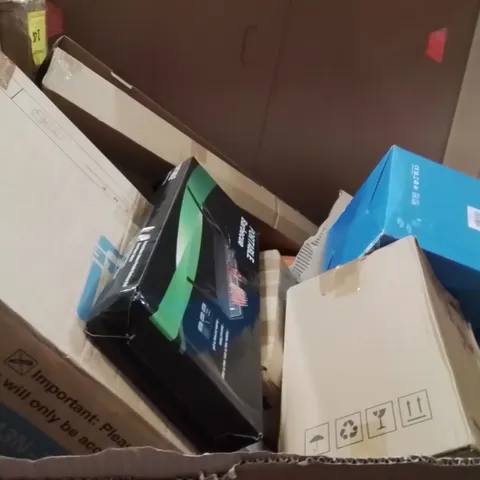 PALLET OF ASSORTED HOUSEHOLD GOODS AND PRODUCTS TO INCLUDE;PORTABLE BARBECUE,RETRACTABLE SAFETY GATE,FISHING TANK FILTER