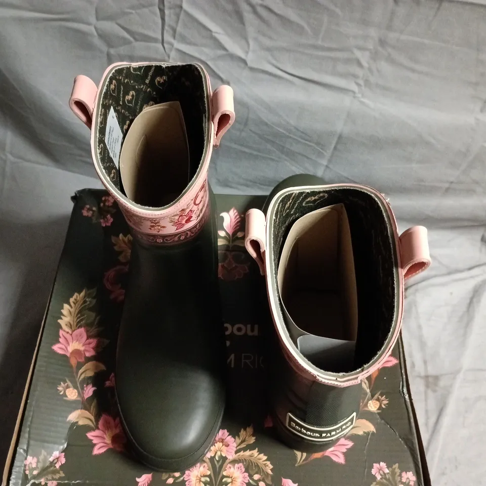 BARBOUR X FR THAIS TROPICAL PRINT RUBBER BOOTS – WOMEN'S, UK 6 (EU 39)