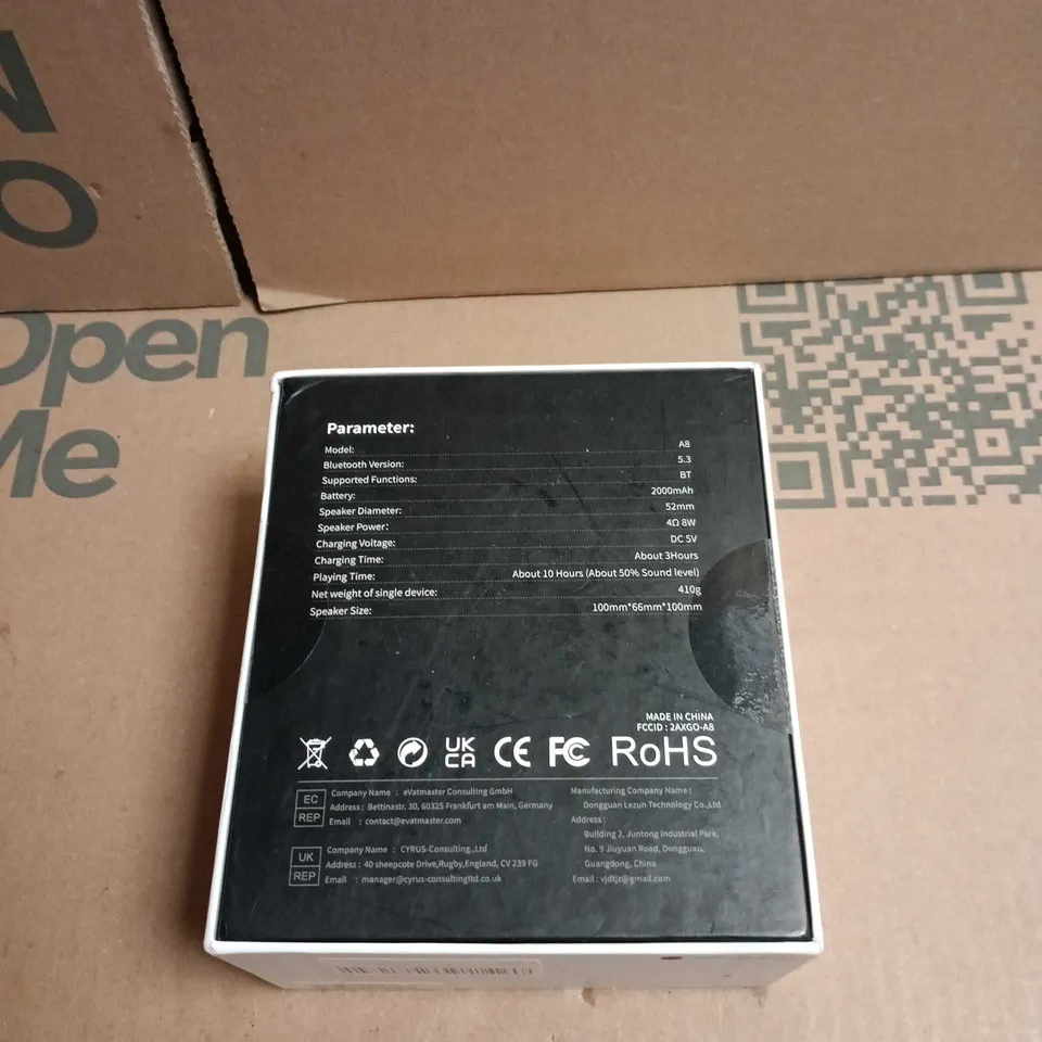 HOSGUBO A8 BLUETOOTH SPEAKER BOXED