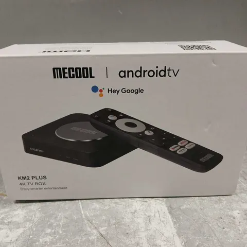 BOXED MECOOL ANDROID TV KM2 PLUS 4K TV BOX