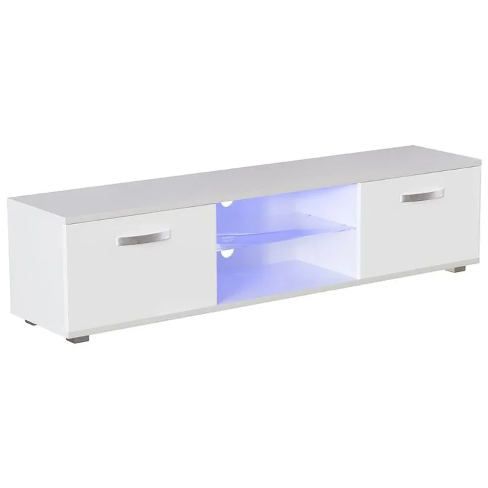 BOXED VIDA DESIGNS COSMO 2 DOOR LED TV UNIT - 160CM - WHITE