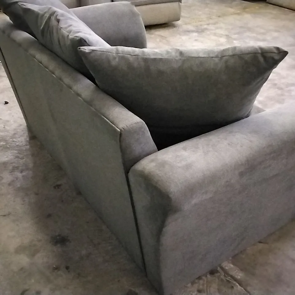 QUALITY DESIGNER CHARCOAL FABRIC 2 SEATER SOFA