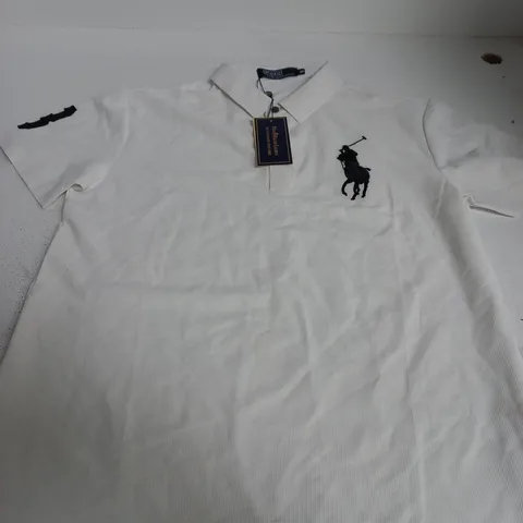 POLO BY RALPH LAUREN WHITE POLO SHIRT – SIZE M