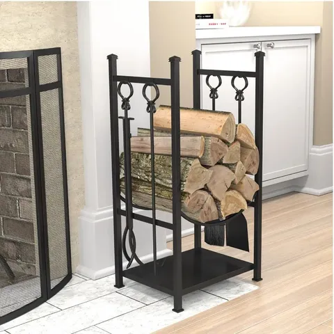 BOXED HEARTH CENTRE 5 PIECE LOG CARRIER
