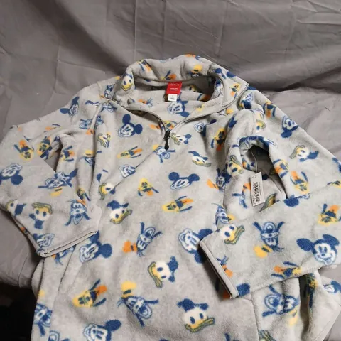 DISNEY AMAZON ESSENTIALS KIDS' FLEECE ZIP HOODIE – GREY WITH MICKEY PRINT, SIZE S