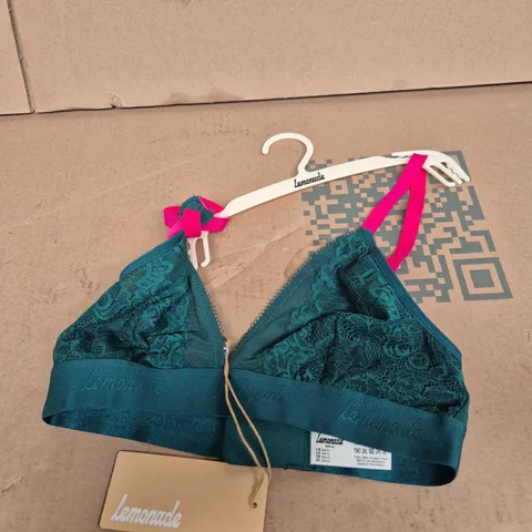 LEMONADE TEAL LACE BRA, UK SIZE 30A-D