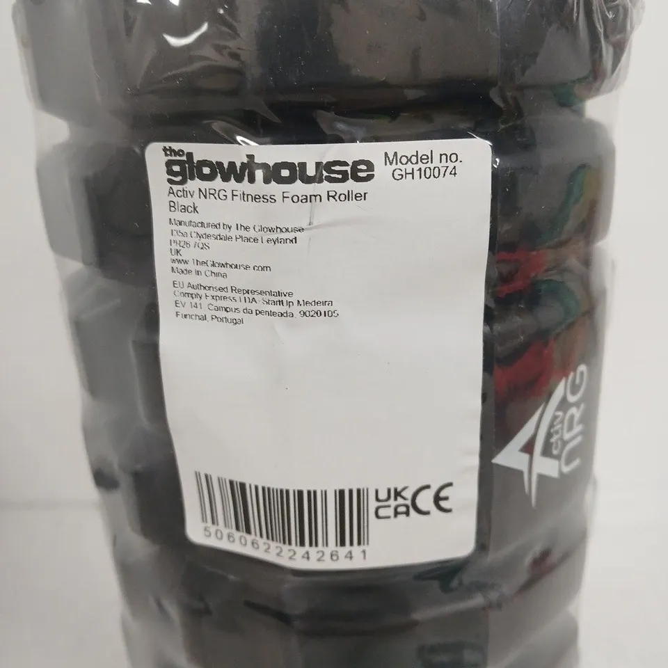 GLOWHOUSE ACTIV NRG FITNESS FOAM ROLLER – BLACK, MODEL GH10074