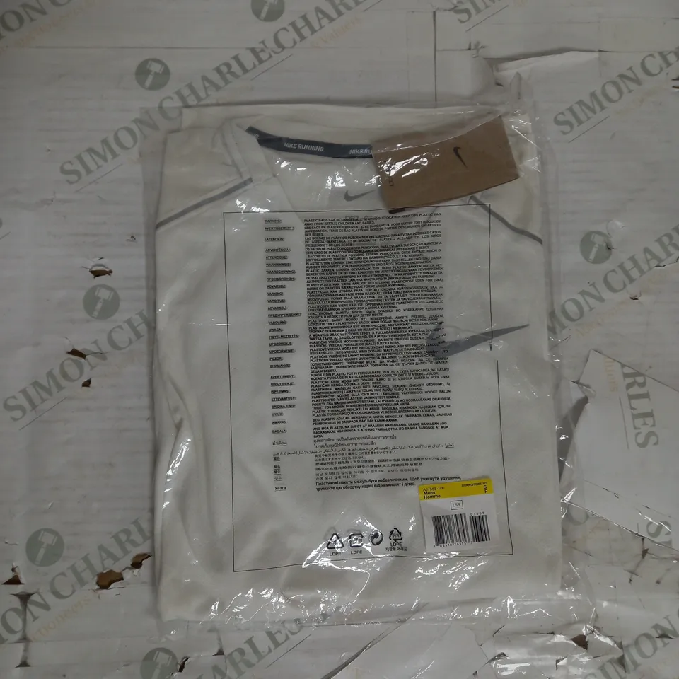 NIKE RUNNING TOP IN WHITE SIZE S